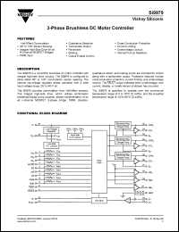 Si9979D datasheet: 3-phase brushless DC motor controller Si9979D