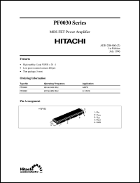 PF0030 datasheet: Power MOSFET RF amplifier module PF0030