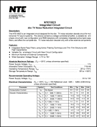 NTE15023 datasheet: Integrated circuit dbx TV noise reduction integrated circuit. NTE15023