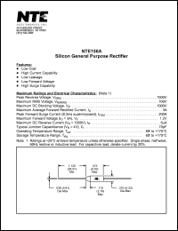 NTE156A datasheet: Silicon general purpose rectifier. NTE156A