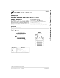 5962-8965801SA datasheet: Octal D Flip-Flop with TRI-STATE Outputs 5962-8965801SA