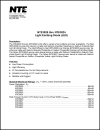 NTE3021 datasheet: Light emitting diode (LED). Yellow.. NTE3021