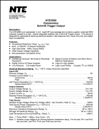 NTE3090 datasheet: Optoisolator. Schmitt trigger output. NTE3090