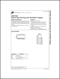 5962-8955701RA datasheet: Octal D Flip-Flop with TRI-STATE Outputs 5962-8955701RA