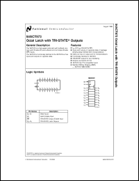 54ACT573MDA datasheet: Octal Latch with TRI-STATE Outputs 54ACT573MDA