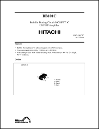 BB101C datasheet: Small signal high frequency amplifier field effect (FET) transistor BB101C