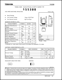 1SS388 datasheet: Schottky barrier diode for high speed switching applications 1SS388