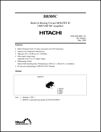 BB305C datasheet: Small signal high frequency amplifier field effect (FET) transistor BB305C