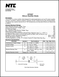 NTE507 datasheet: Silicon rectifier diode. NTE507