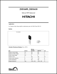 2SD1610 datasheet: Bipolar power general purpose transistor 2SD1610