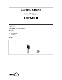 2SD2491 datasheet: Bipolar power general purpose transistor 2SD2491