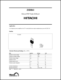 2SB861 datasheet: Bipolar power general purpose transistor 2SB861