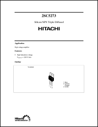 2SC5273 datasheet: Bipolar power switching transistor 2SC5273