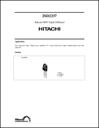 2SD2337 datasheet: Bipolar power switching transistor 2SD2337