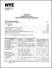 NTE7079 datasheet: Integrated circuit. Hybrid switching voltage regulator. NTE7079