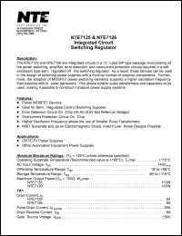 NTE7125 datasheet: Integrated circuit. Switching regulator. NTE7125