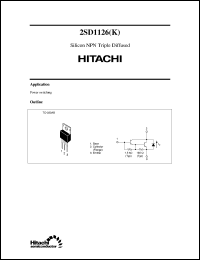 2SD1126(K) datasheet: Bipolar power switching Darlington transistor 2SD1126(K)