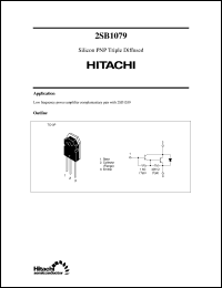 2SB1079 datasheet: Bipolar power switching Darlington transistor 2SB1079