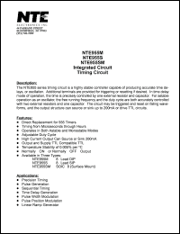 NTE955M datasheet: Integrated circuit. Timing circuit. NTE955M