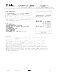 KIA2017FN datasheet: Double front-end FM IF diversity IC KIA2017FN