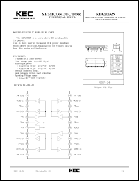 KIA2092N datasheet: Power driver IC for CD player KIA2092N