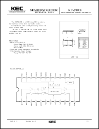 KIA2136F datasheet: SRS sound IC to make a 3D surround sound from any audio source KIA2136F