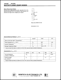 1N957 datasheet: 6.8 V, 18.5 mA, silicon planar zener diode 1N957