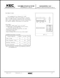 KIA6058AS datasheet: FM front-end KIA6058AS