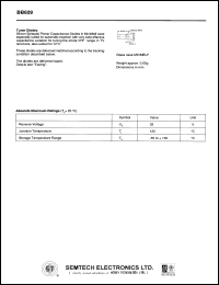 BB629 datasheet: 32 V, silicon epitaxial planar capacitance diode BB629