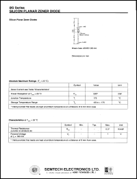 2.4BSA datasheet: 2.4 V, 5 mA  silicon planar zener diode 2.4BSA