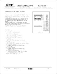 KIA6216H datasheet: 15W BTL+2ch audio power amplifier KIA6216H