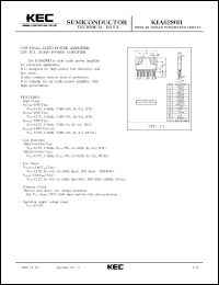 KIA6280H datasheet: 5.8W dual audio power amplifier, 22W BTL audio power amplifier KIA6280H