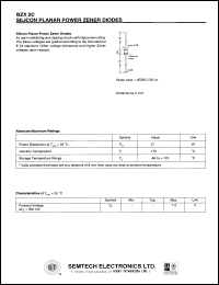 BZX2C4V3 datasheet: 4.3 V, silicon planar power zener diode BZX2C4V3