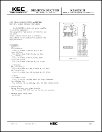 KIA6281H datasheet: 5.8W dual audio power amplifier, 22W BTL audio power amplifier KIA6281H