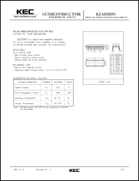 KIA6289N datasheet: Quad preamplifier foe double cassette tape recorder KIA6289N