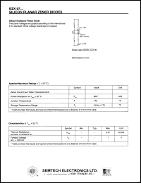 BZX97/C5V1 datasheet: 5.1 V,  5 mA silicon planar zener diode BZX97/C5V1