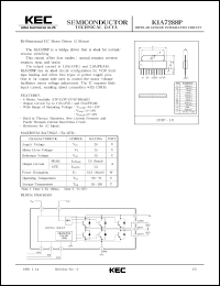 KIA7288P datasheet: Bi-directional DC motor driver (2 motor) KIA7288P