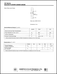 2.2HC datasheet: 2.2 V,  20 mA silicon planar zener diode 2.2HC