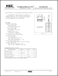KIA8224H datasheet: Multi output voltage regulator for CD player KIA8224H