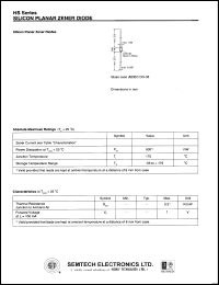 2.0HSA datasheet: 2.0 V,  5 mA silicon planar zener diode 2.0HSA