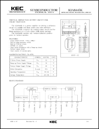 KIA8445K datasheet: Vertical deflection output circuit for color television KIA8445K