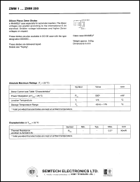 ZMM68 datasheet: 68 V,  2.5 mA silicon planar zener diode ZMM68