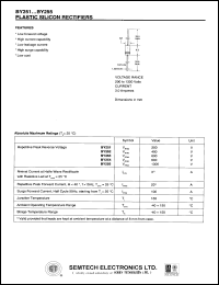 BY252 datasheet: 400 V, 3 A plastic silicon  rectifier BY252