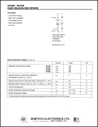 BY296 datasheet: 100 V, 2 A  fast silicon  rectifier BY296