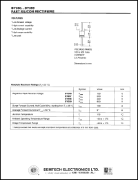 BY399 datasheet: 800 V, 3 A  fast silicon  rectifier BY399