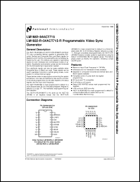 5962-9309702MRA datasheet: Programmable Video Sync Generator 5962-9309702MRA