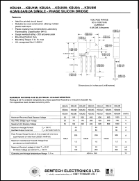 KBU4D datasheet: 200 V, 40 A single-phase silicon bridge KBU4D