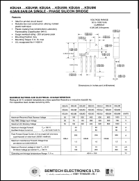 KBU8K datasheet: 800 V, 80 A single-phase silicon bridge KBU8K