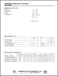 ST2004DR datasheet: Red diffused 2x5 mm LED lamp ST2004DR