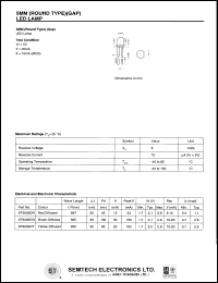 ST5002DG datasheet: Green diffused 5 mm LED lamp ST5002DG